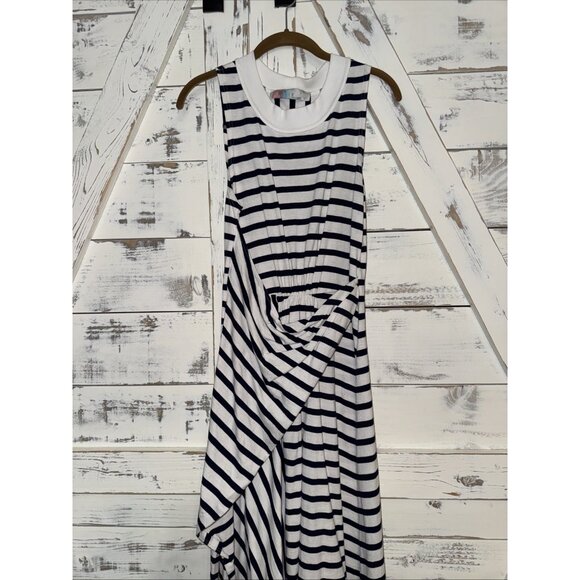 Free People FP Beach Dress Womens Capri Stripe Midi Navy White Boho Size XS - Picture 6 of 13